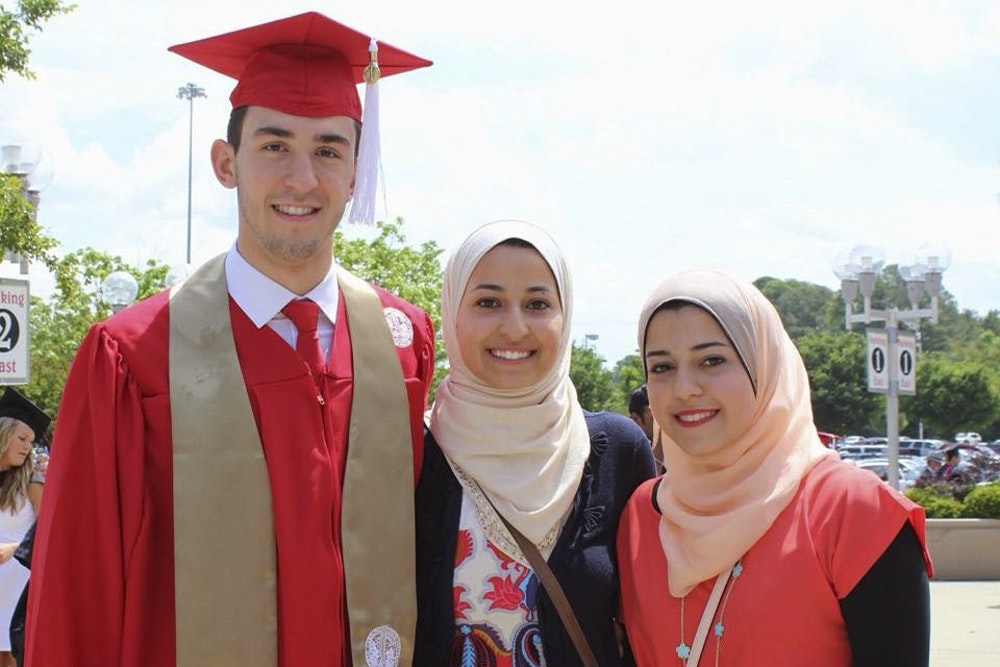 Deah Barakat, Yusor Abu-Salha, and Razan Abu-Salha